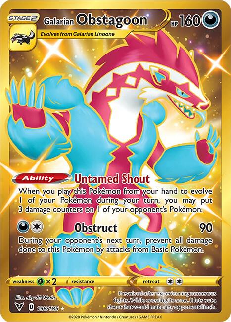 Pokemon - Vivid Voltage - Galarian Obstagoon - 198/185 - Holofoil