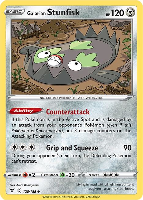 Pokemon - Vivid Voltage - Galarian Stunfisk - 125/185 - Reverse Holofoil