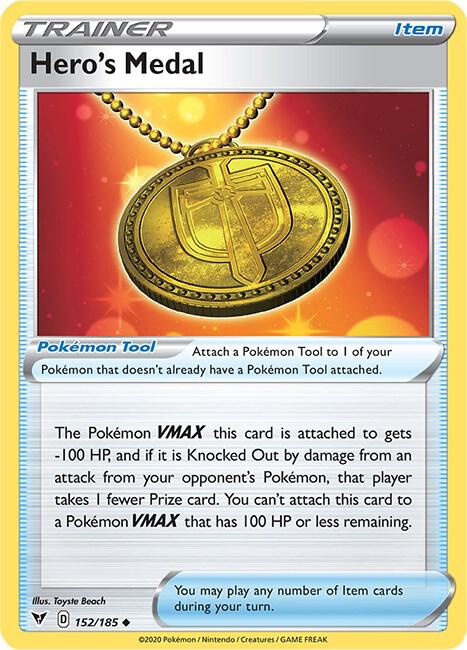 Pokemon - Vivid Voltage - Hero's Medal - 152/185 - Reverse Holofoil