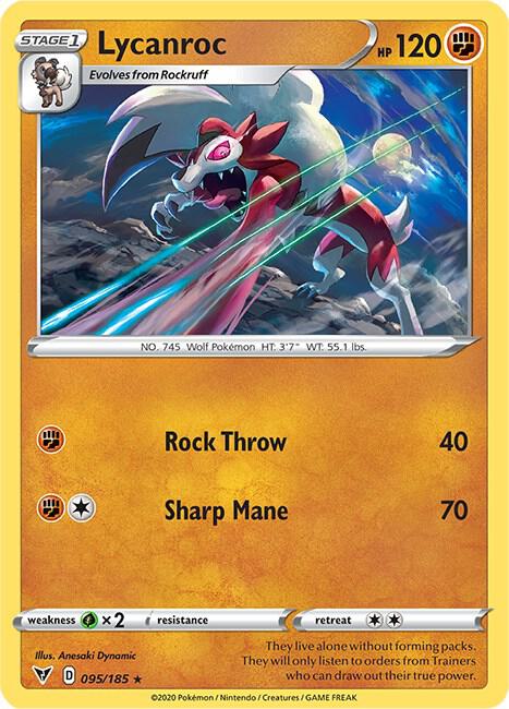 Pokemon - Vivid Voltage - Lycanroc - 095/185 - Reverse Holofoil