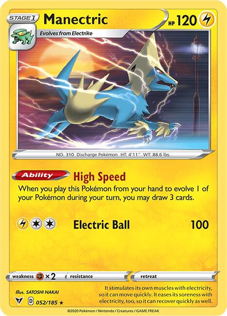 Pokemon - Vivid Voltage - Manectric - 052/185 - Reverse Holofoil
