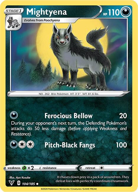 Pokemon - Vivid Voltage - Mightyena - 104/185 - Reverse Holofoil