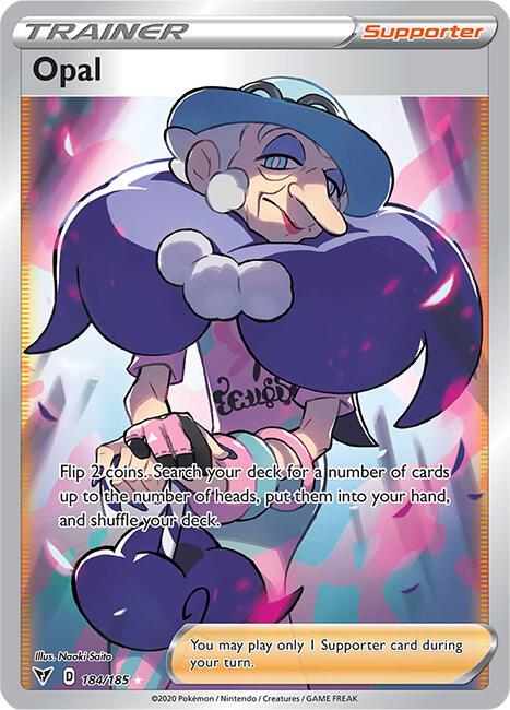 Opal 184/185 Holofoil — Vivid Voltage Pokémon card