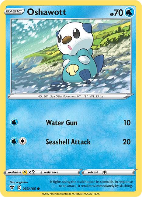 Pokemon - Vivid Voltage - Oshawott - 033/185 - Reverse Holofoil
