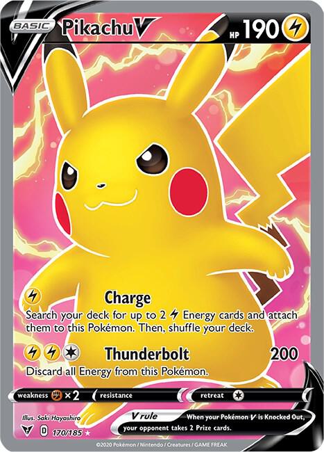 Pikachu V 170/185 Holofoil — Vivid Voltage Pokémon card