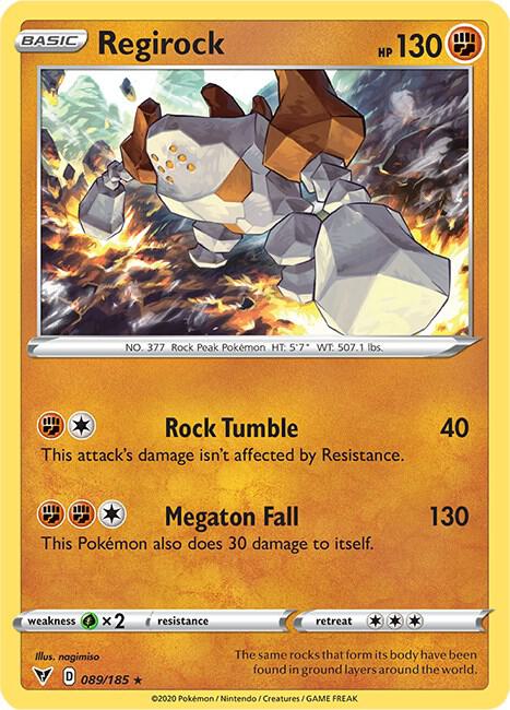 Regirock 089/185 Holofoil — Vivid Voltage Pokémon card