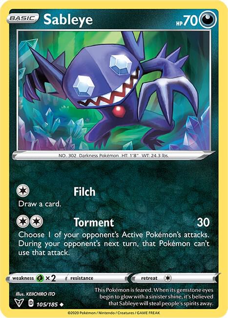 Sableye 105/185 — Vivid Voltage Pokémon card