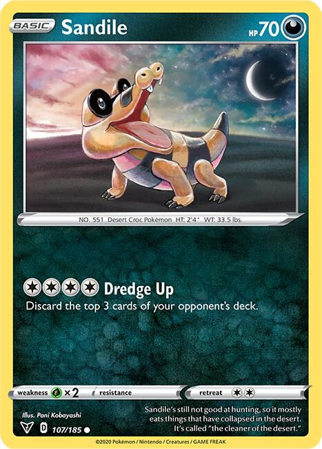 Sandile 107/185 — Vivid Voltage Pokémon card