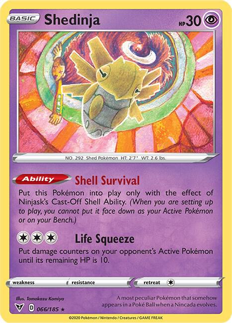 Shedinja 066/185 Reverse Holofoil — Vivid Voltage Pokémon card