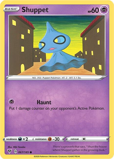 Shuppet 067/185 Reverse Holofoil — Vivid Voltage Pokémon card