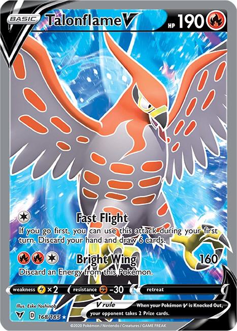 Talonflame V 168/185 Holofoil — Vivid Voltage Pokémon card