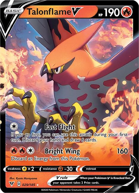 Talonflame V 029/185 Holofoil — Vivid Voltage Pokémon card