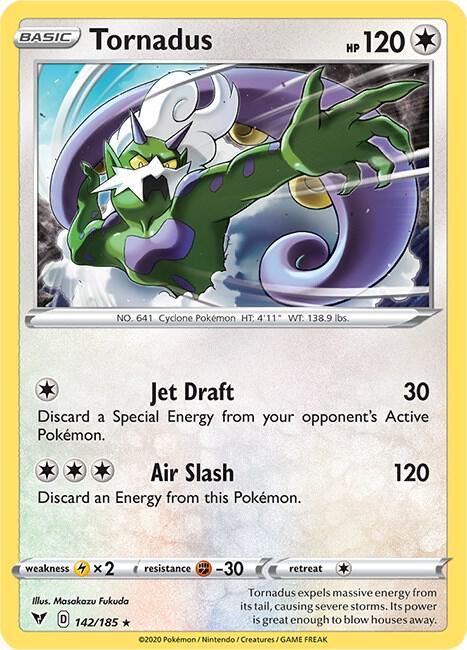 Tornadus 142/185 Holofoil — Vivid Voltage Pokémon card