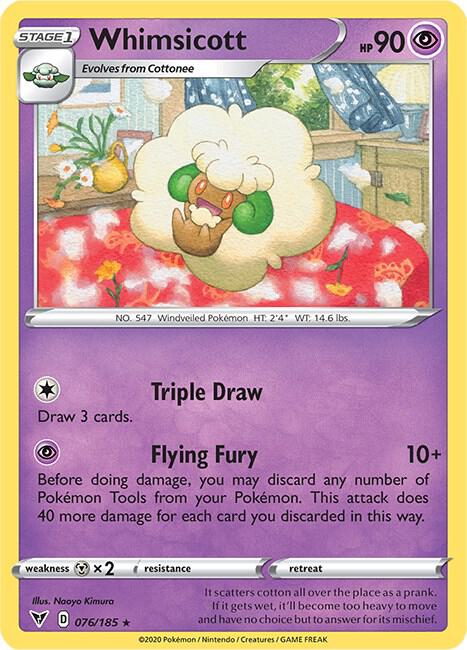 Whimsicott 076/185 — Vivid Voltage Pokémon card