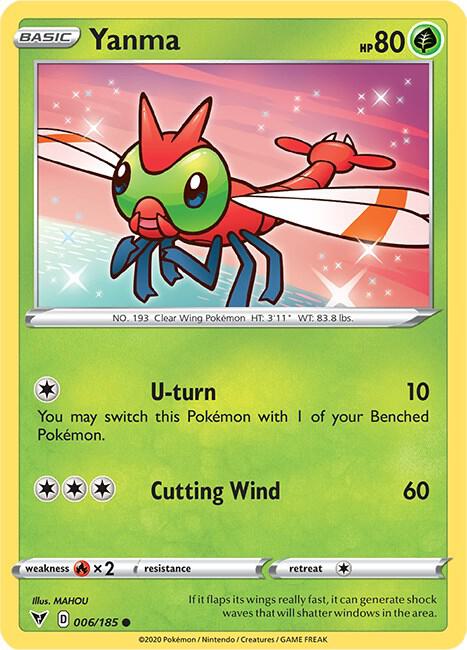 Pokemon - Vivid Voltage - Yanma - 006/185 - Reverse Holofoil