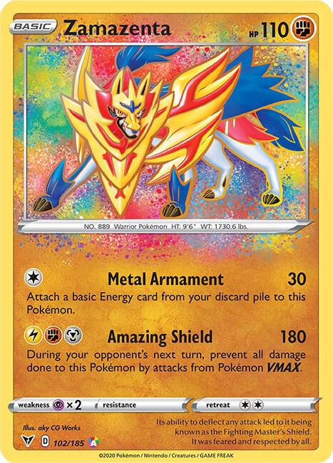 Pokemon - Vivid Voltage - Zamazenta - 102/185 - Holofoil