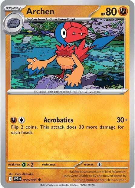 Archen 050/086 — White Flare Pokémon card