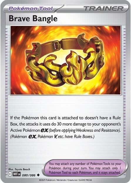 Brave Bangle 080/086 Reverse Holofoil — White Flare Pokémon card