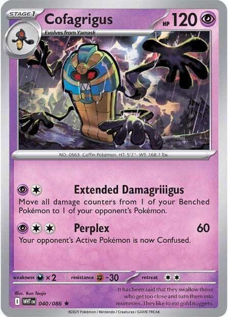Cofagrigus 040/086 Reverse Holofoil — White Flare Pokémon card