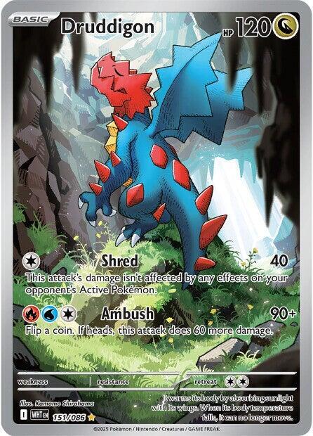 Pokemon - Scarlet & Violet - White Flare - Druddigon - 151/086 - Holofoil