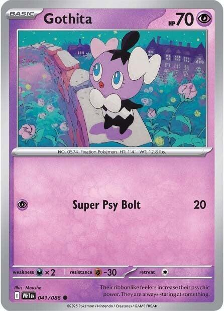 Gothita 041/086 Reverse Holofoil — White Flare Pokémon card