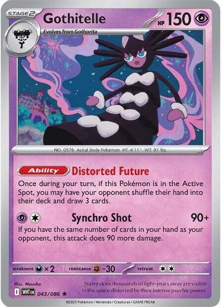 Gothitelle 043/086 Reverse Holofoil — White Flare Pokémon card
