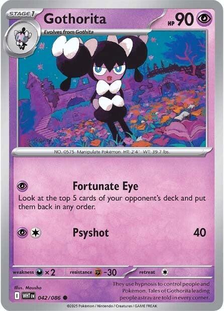 Gothorita 042/086 Reverse Holofoil — White Flare Pokémon card