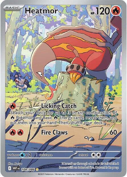 Heatmor 104/086 Holofoil — White Flare Pokémon card