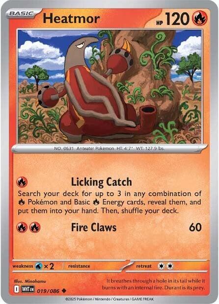 Heatmor 019/086 — White Flare Pokémon card