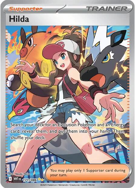 Pokemon - Scarlet & Violet - White Flare - Hilda - 171/086 - Holofoil