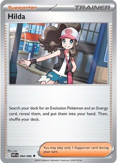 Hilda 084/086 Reverse Holofoil — White Flare Pokémon card