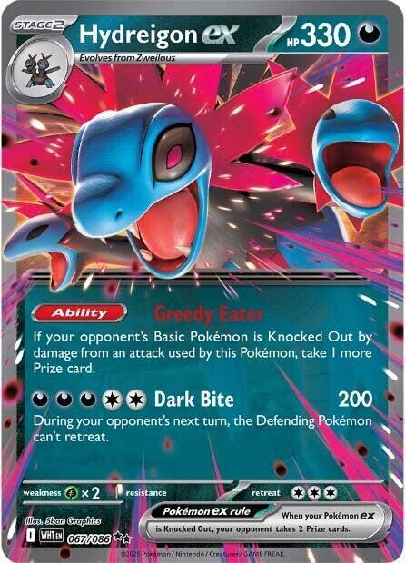 Pokemon - Scarlet & Violet - White Flare - Hydreigon ex - 067/086 - Holofoil