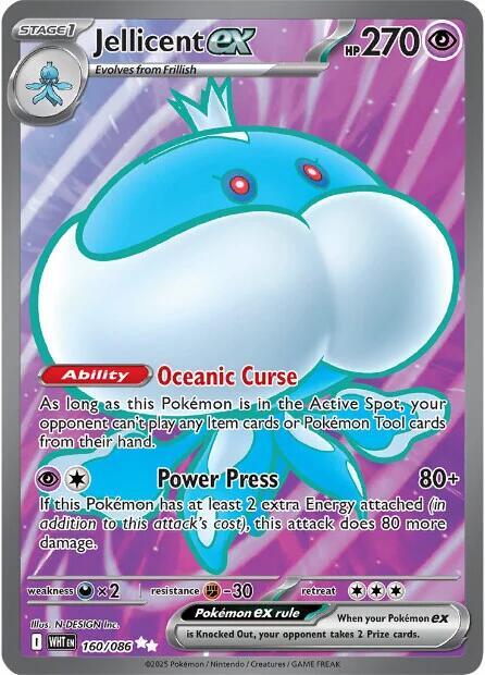 Pokemon - Scarlet & Violet - White Flare - Jellicent ex - 160/086 - Holofoil