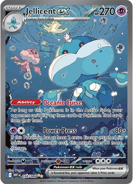 Pokemon - Scarlet & Violet - White Flare - Jellicent ex - 168/086 - Holofoil