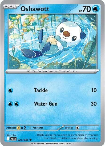Oshawott 021/086 — White Flare Pokémon card