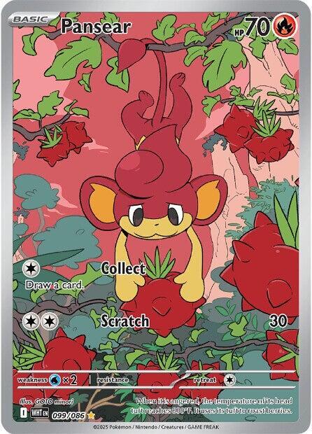 Pansear 099/086 Holofoil — White Flare Pokémon card