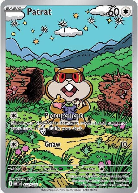 Pokemon - Scarlet & Violet - White Flare - Patrat - 152/086 - Holofoil