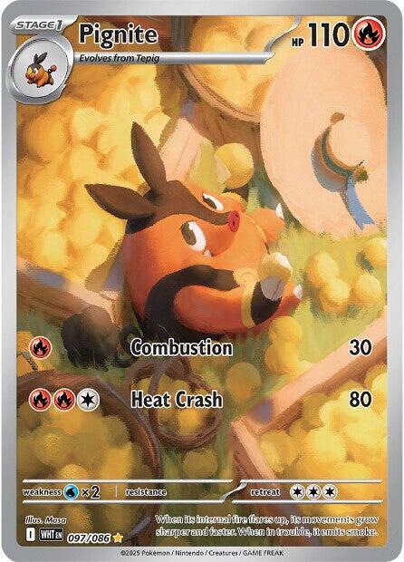 Pignite 097/086 Holofoil — White Flare Pokémon card
