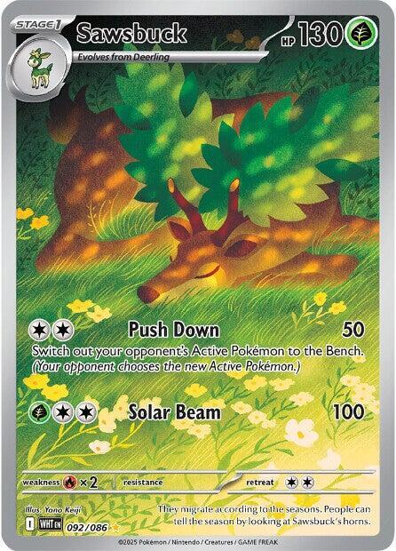 Sawsbuck 092/086 Holofoil — White Flare Pokémon card