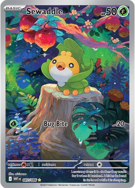 Sewaddle 087/086 Holofoil — White Flare Pokémon card