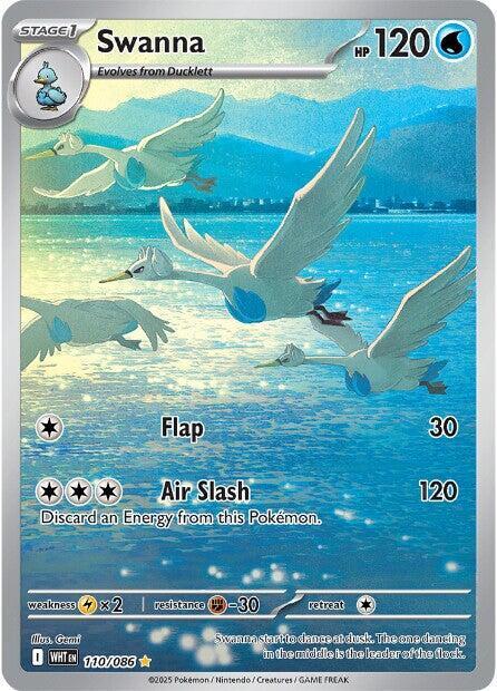 Swanna 110/086 Holofoil — White Flare Pokémon card