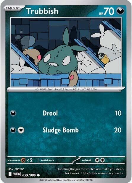 Trubbish 059/086 — White Flare Pokémon card