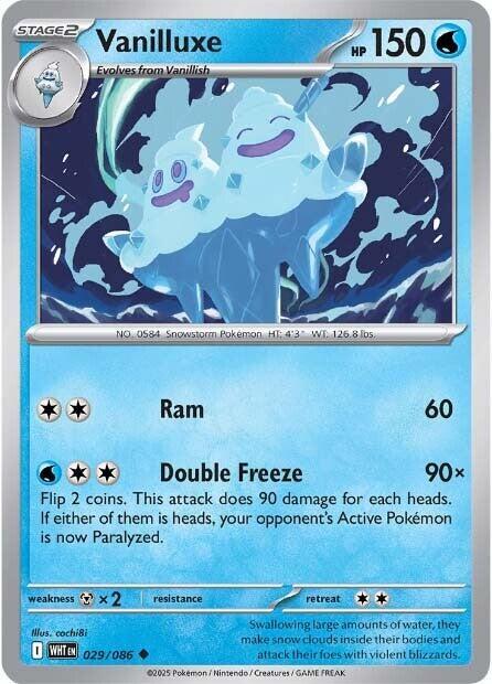 Vanilluxe 029/086 Reverse Holofoil — White Flare Pokémon card