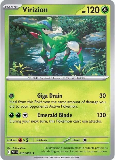 Virizion 010/086 Holofoil — White Flare Pokémon card