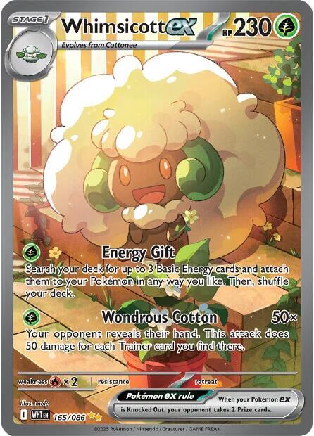 Pokemon - Scarlet & Violet - White Flare - Whimsicott ex - 165/086 - Holofoil