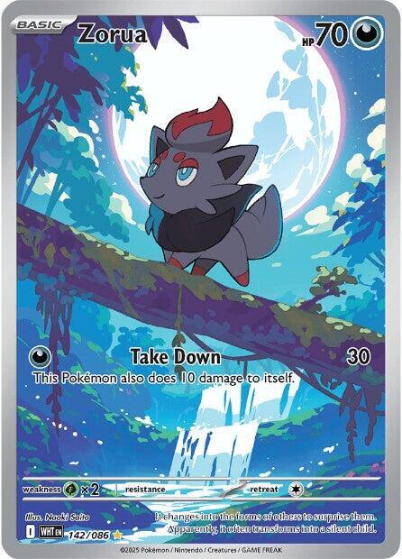 Pokemon - Scarlet & Violet - White Flare - Zorua - 142/086 - Holofoil
