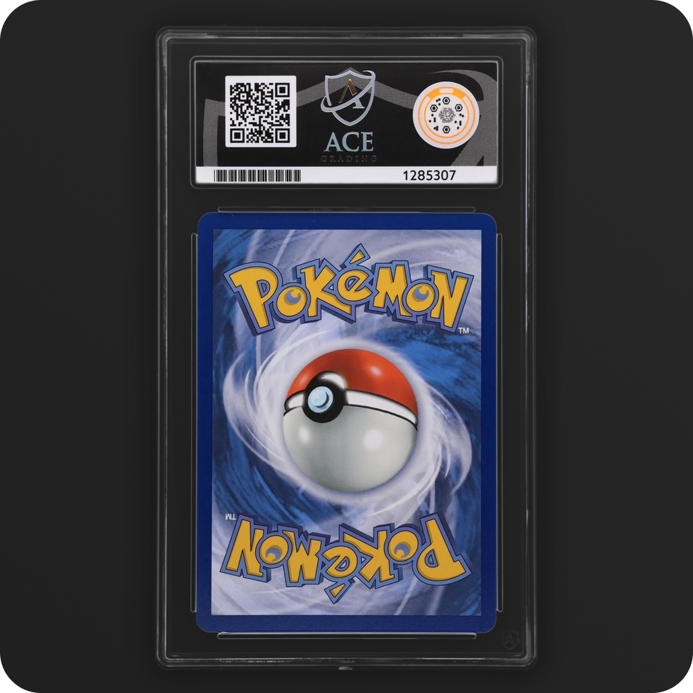 Psyduck 226/217 Ascended Heroes Ace Grading 10, back of the graded slab