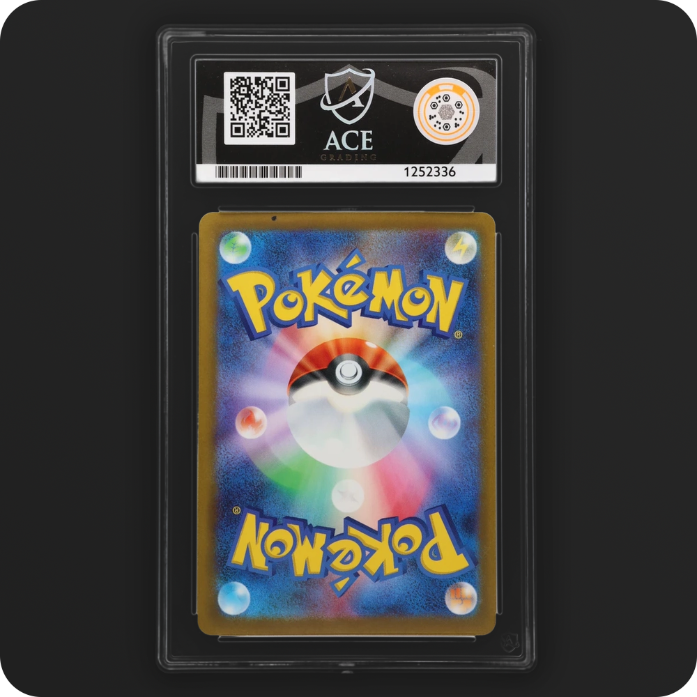 Psyduck 262/SV-P Promo Ace Grading 8, back of the graded slab