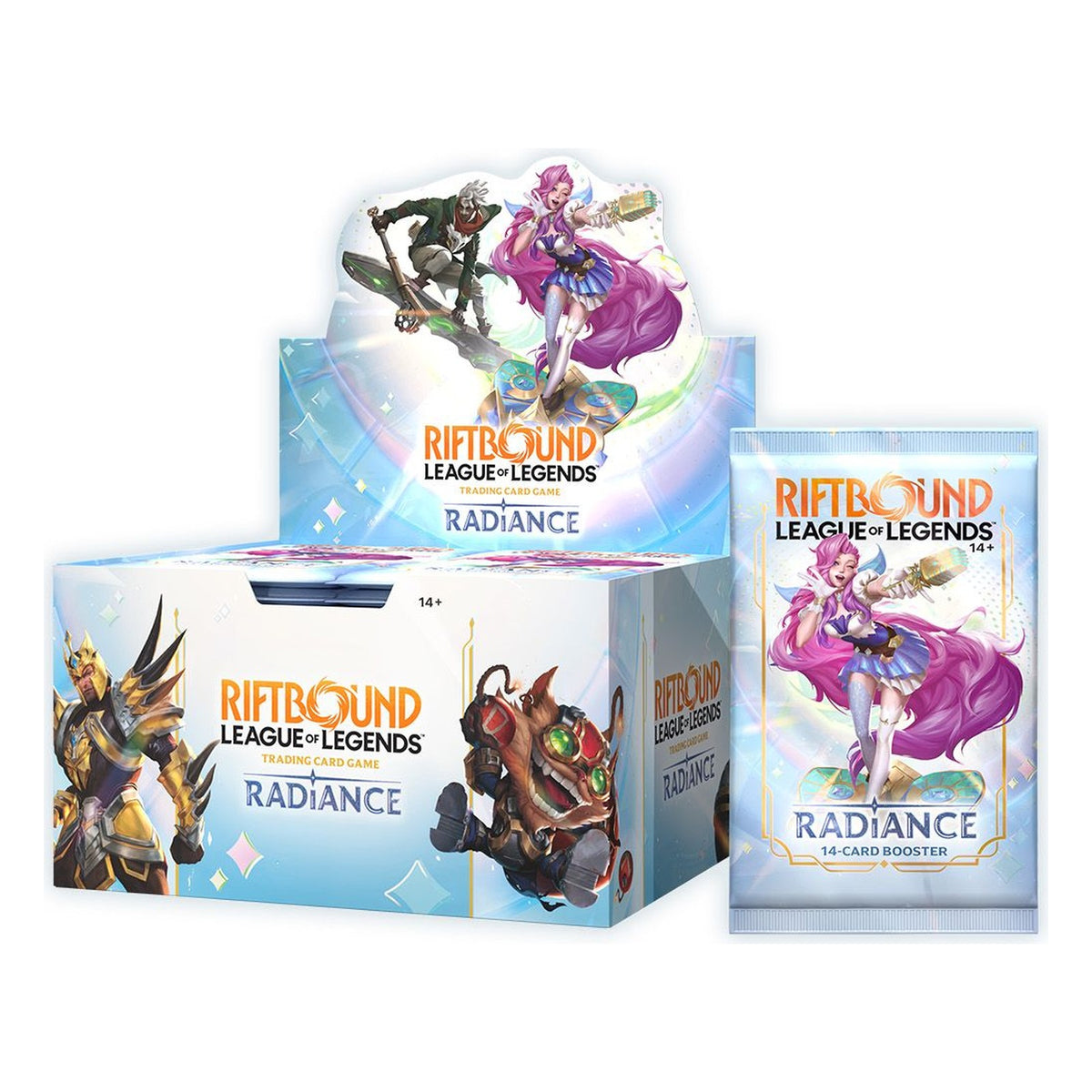 Riftbound Radiance booster display and booster pack