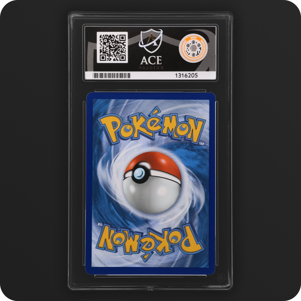 Salazzle 224/217 Ascended Heroes Ace Grading 10, back of the graded slab